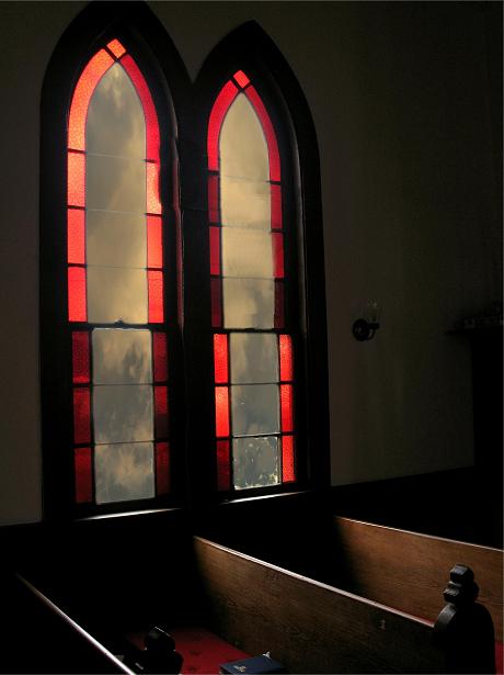 Church Windows overlooking the courtyard