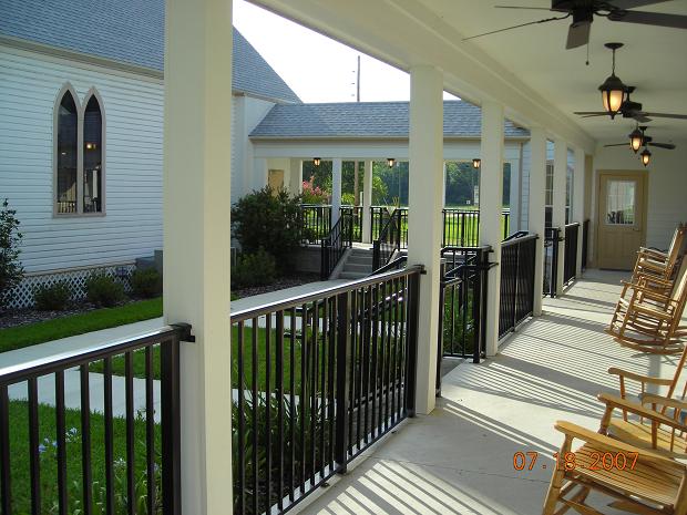 Veranda and Courtyard from the Kitchen Door