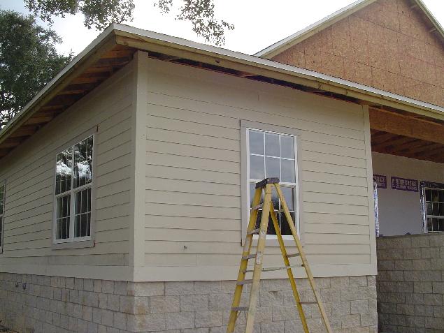 Fellowship Hall Clapboard Siding is complete